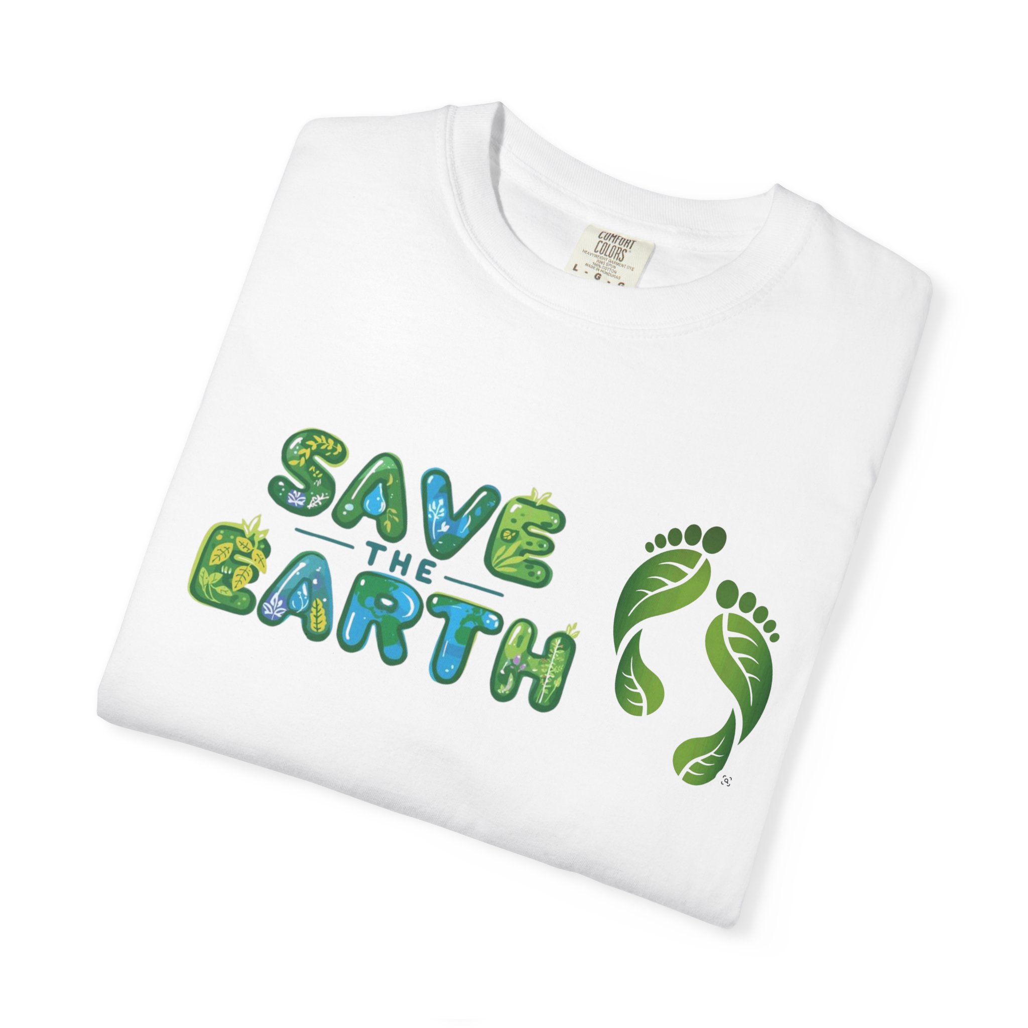 Save the Earth Panda Tee | Eco Message T-Shirt - Görsel 3