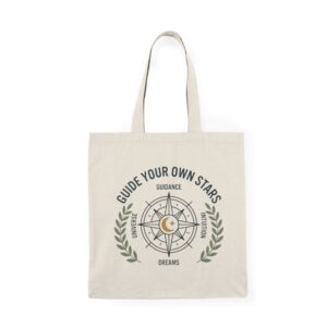 Guide Your Own Stars Compass Moon Tote Bag | Inspirational Astrology Design