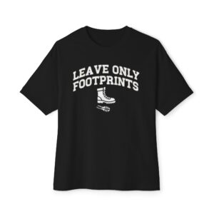 Leave Only Footprints T-Shirt | Hiking Boot Trail Tee