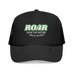 ROAR Hear The Nature King of the Wild Foam Trucker Hat | Outdoor Wildlife Cap