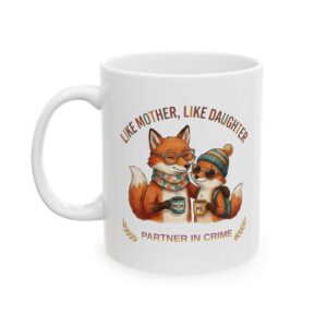 Like Mother Daughter Foxes Mug | Woodland Animal Ceramic Coffee Cup