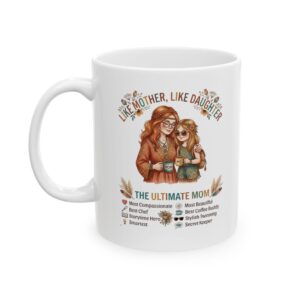 Mama Illustration Mug | Floral Boho Mom Coffee Cup