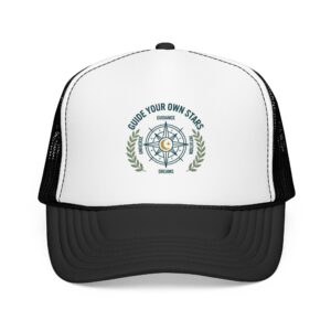 Guide Your Own Stars foam trucker hat | compass moon emblem
