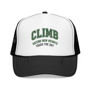 Climb Ascend New Heights Touch The Sky Trucker Hat | Outdoor Adventure Mesh Cap