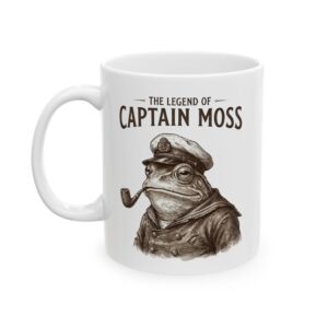 Captain Moss Beard Illustration Mug | Nautical Pipe-Smoking Sailor