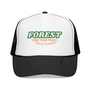Forest Find Your Peace trucker hat | Outdoor nature slogan cap