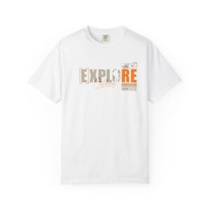 Explore Adventure T-Shirt | Travel Graphic Tee, Vintage Map Design