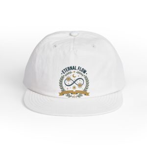Eternal Flow emblem Surf Cap | infinity wave crest, sun & moon design