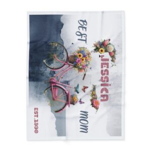 Floral Bicycle Blanket | Personalized Name