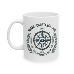 Nurse Duo Crest Mug | Nursing Laurel Emblem Ceramic Mug