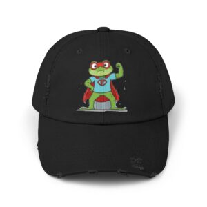 Superhero Frog Cap | Distressed Baseball Hat