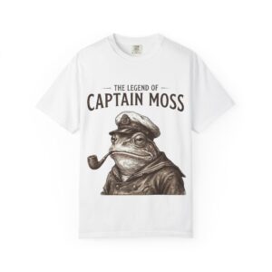 The Legend of Captain Moss frog captain T-Shirt | vintage nautical pipe illustration