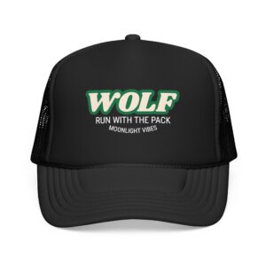 Wolf Run With The Pack foam trucker hat | Moonlight Vibes
