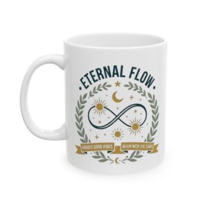Eternity Fellowship Crest Mug | Floral Laurel Ceramic Coffee Cup
