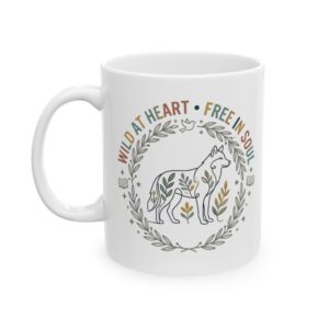 Wild at Heart Mountain Floral Skull Mug | Adventure Coffee Cup