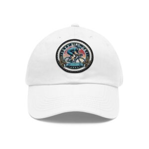 Cycling Retro Patch Dad Hat | Leather Round Patch