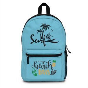 Surf Palm Tree Design Backpack | Beach Days Pineapple Surfing Print