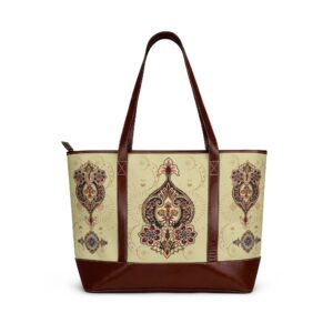 Vintage Persian Motif Handbag | Floral Medallion Tote