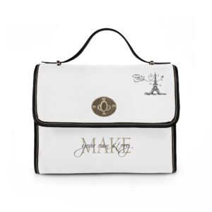 Fashion Style Waterproof Canvas Bag | Modern Monochrome Graphic Tote