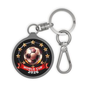 World Cup 2026 Soccer Emblem Keyring Tag | Football Keychain