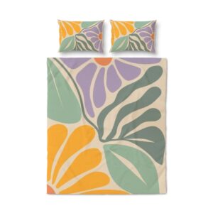 Retro Floral Pattern Quilt Cover Set