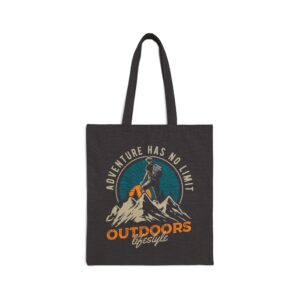 Adventure Has No Limit outdoors tote bag | mountain hiker canvas tote