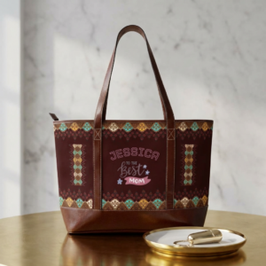 Personalized Gift for Mom Boho Handbag | Southwestern Pattern Tote Gift For Her