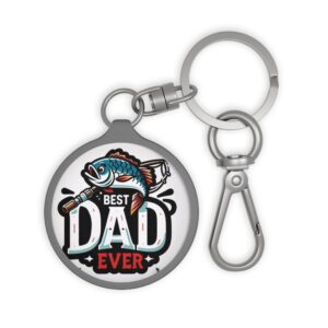 Fishing "Best Dad Ever" Keyring Tag | Dad Keychain
