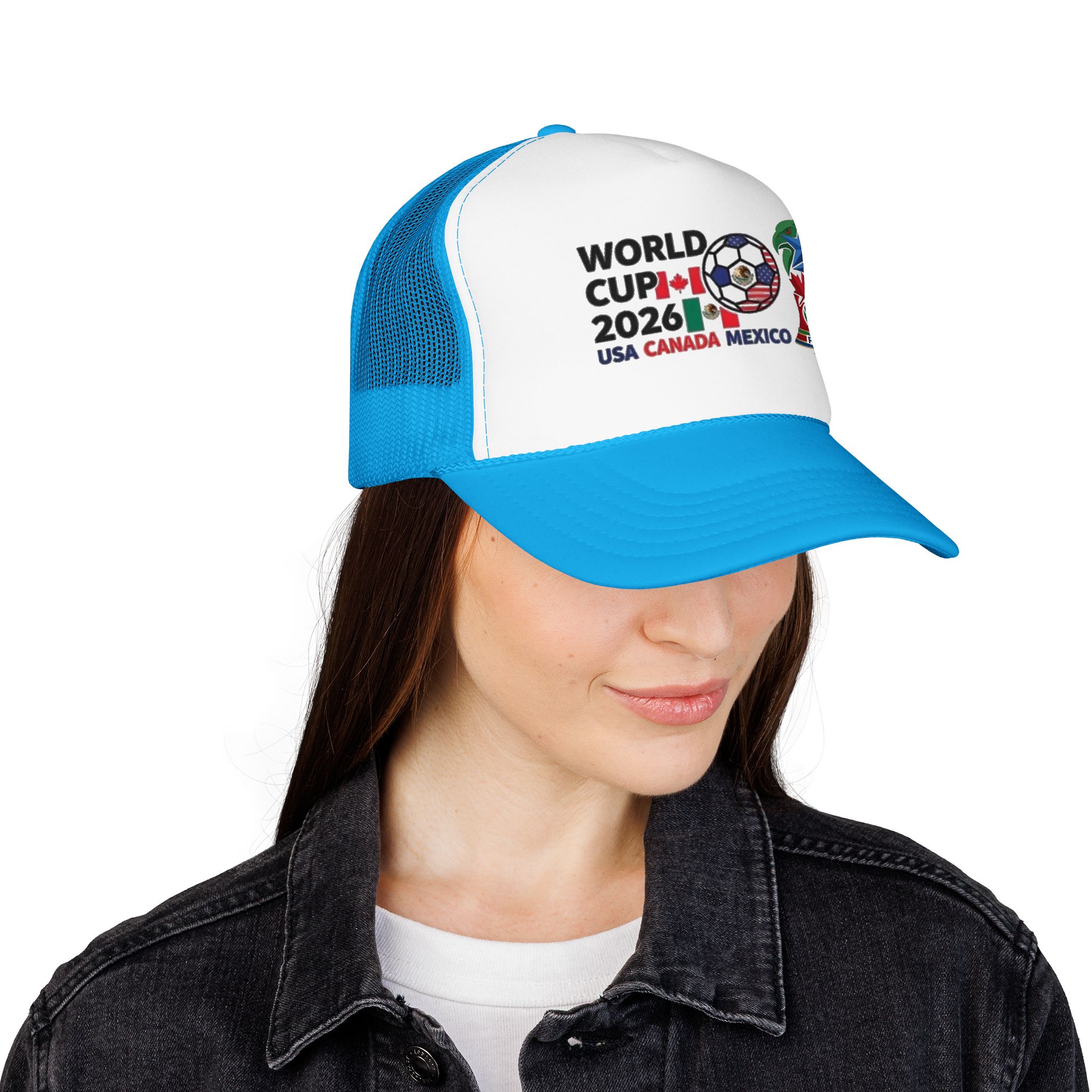 World Cup 2026 Soccer Logo Foam Trucker Hat | USA Canada Mexico - Görsel 8