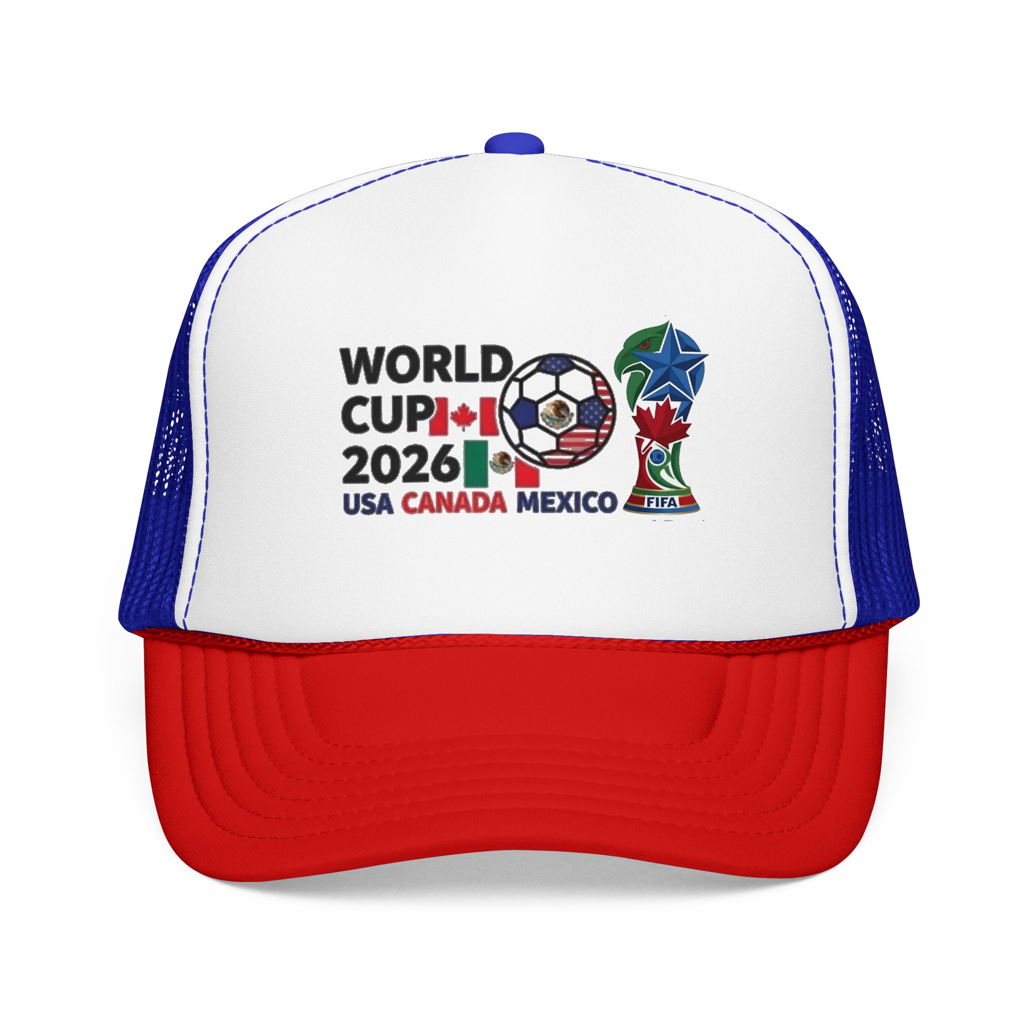 World Cup 2026 Soccer Logo Foam Trucker Hat | USA Canada Mexico - Görsel 29