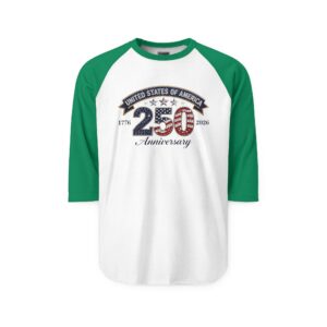 United States 250th Anniversary Raglan | 1776-2026 American Flag Design