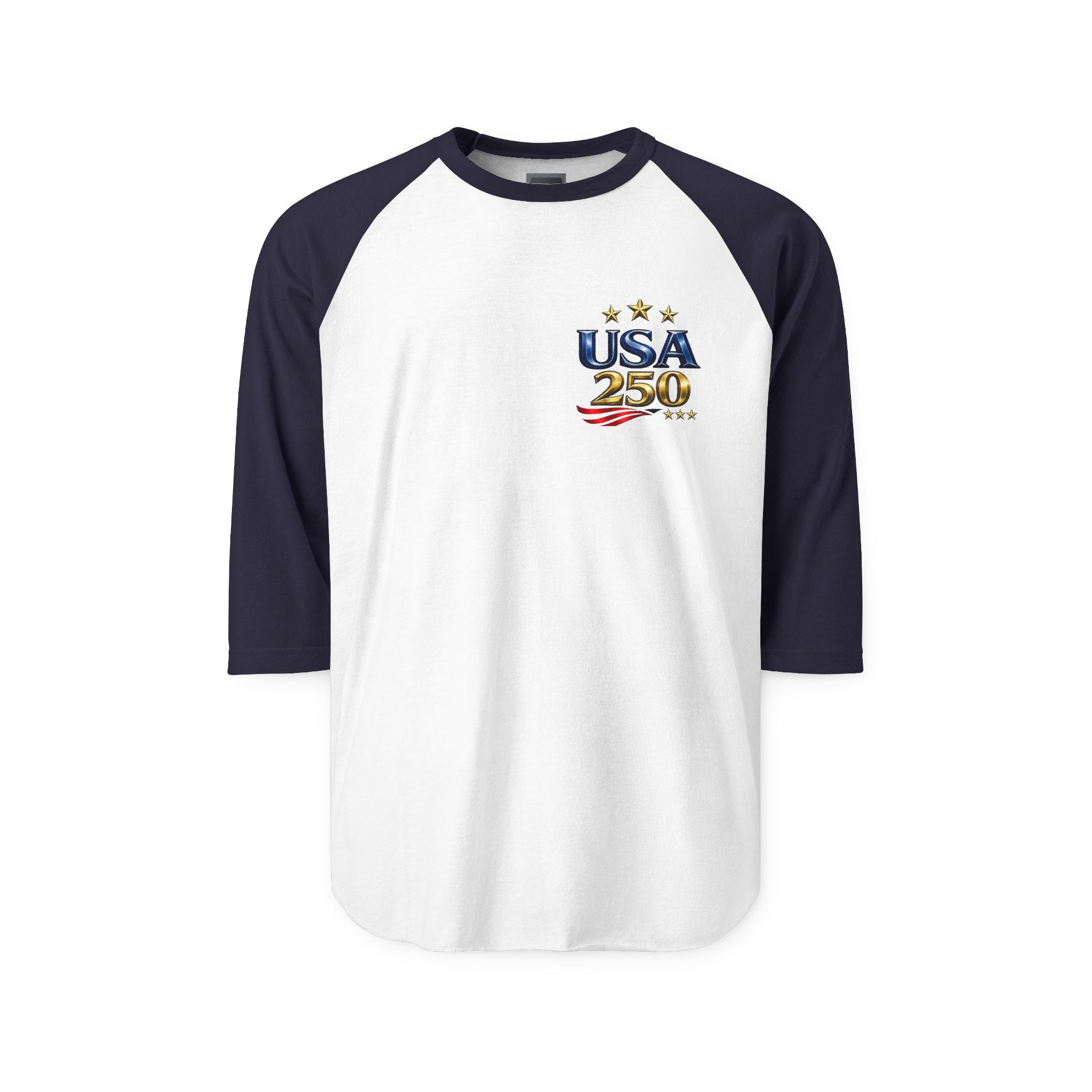 USA 250 Anniversary logo Raglan Shirt | American flag stars stripes - Görsel 15