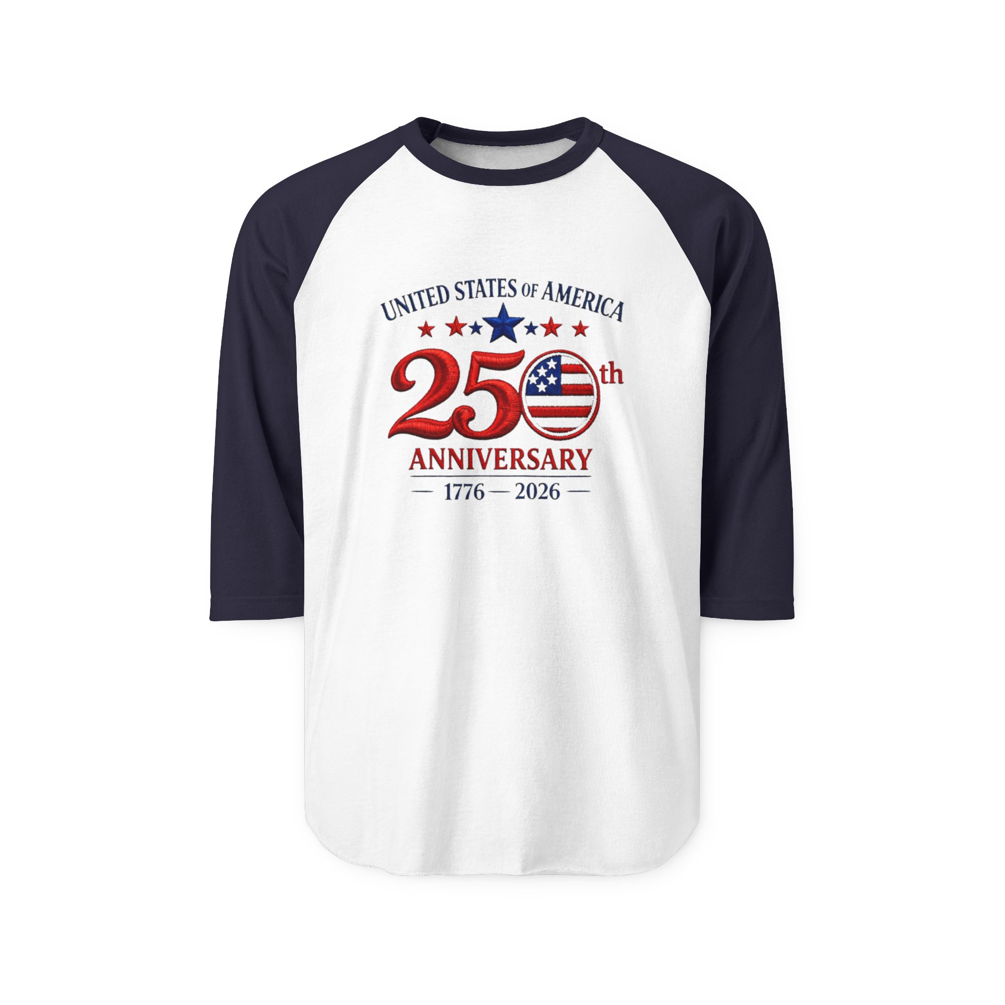 25th Anniversary USA Flag Logo Raglan Shirt | 1776-2026 - Görsel 15