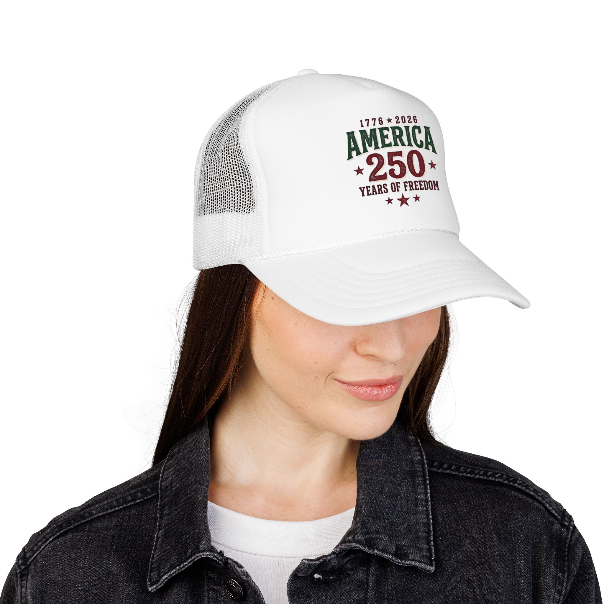 America 250 Foam Trucker Hat | Vintage Patriotic USA Celebration - Görsel 40
