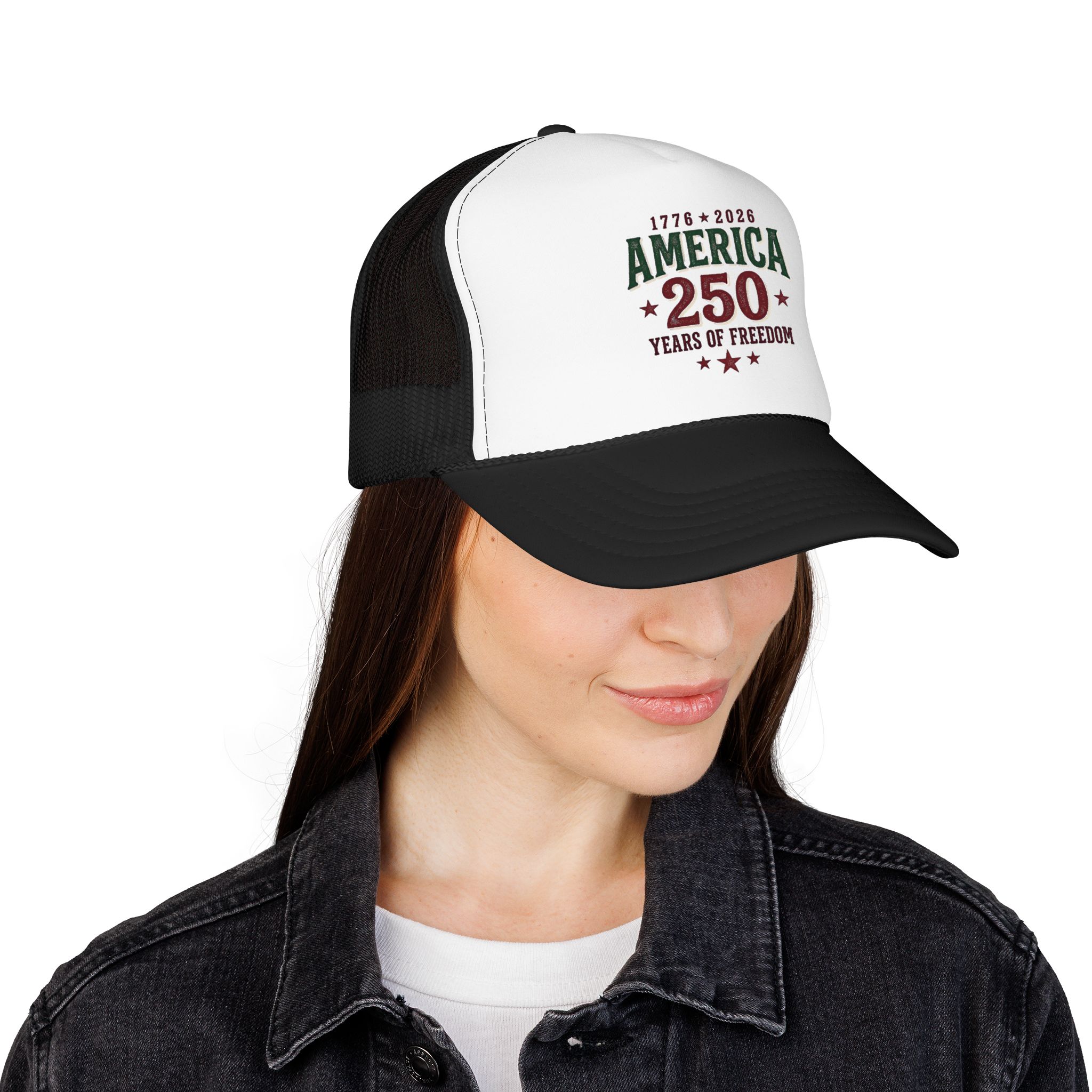 America 250 Foam Trucker Hat | Vintage Patriotic USA Celebration - Görsel 4