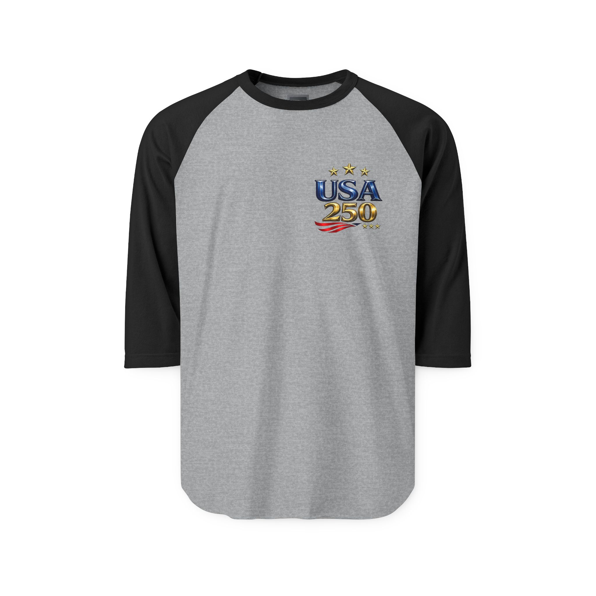 USA 250 Anniversary logo Raglan Shirt | American flag stars stripes - Görsel 7