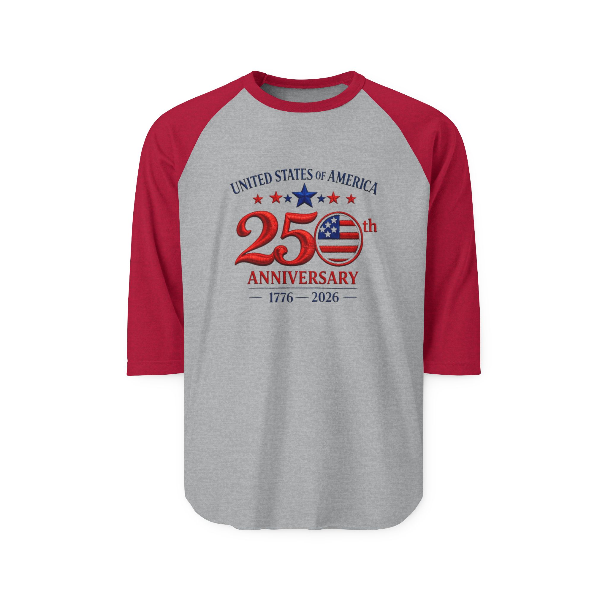 25th Anniversary USA Flag Logo Raglan Shirt | 1776-2026 - Görsel 11
