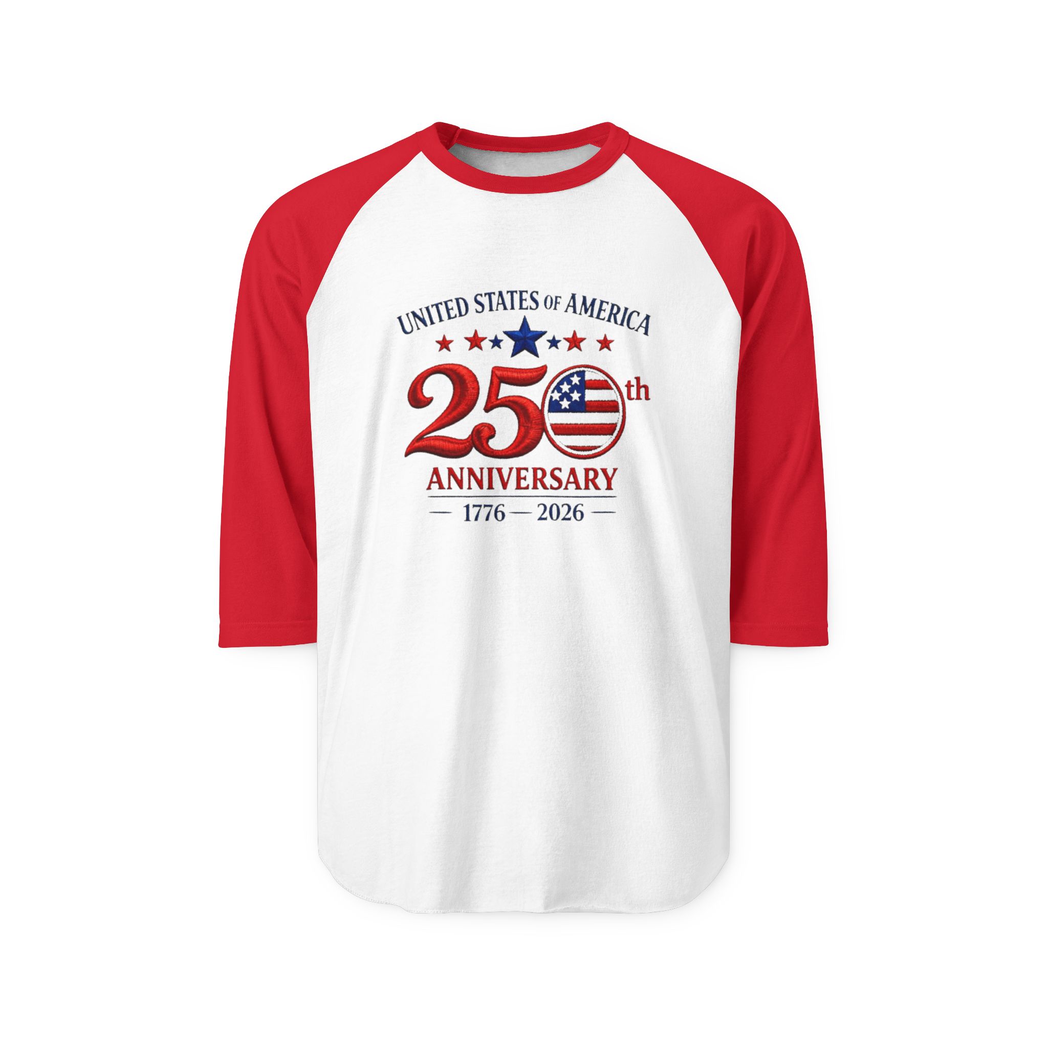 25th Anniversary USA Flag Logo Raglan Shirt | 1776-2026 - Görsel 17