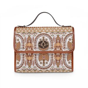 Ornate Mosaic Medallion Waterproof Canvas Bag | Boho Geometric Pattern