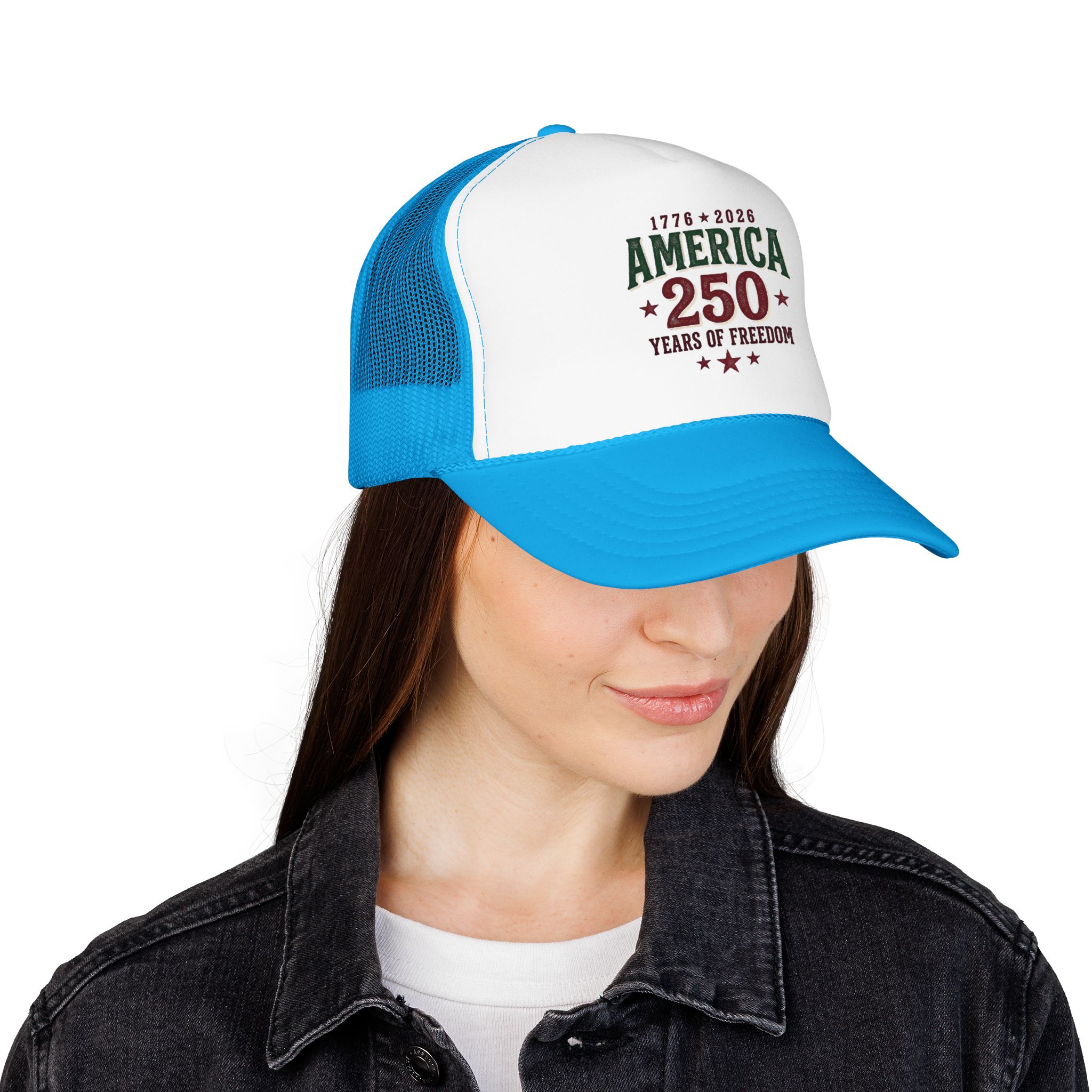 America 250 Foam Trucker Hat | Vintage Patriotic USA Celebration - Görsel 8