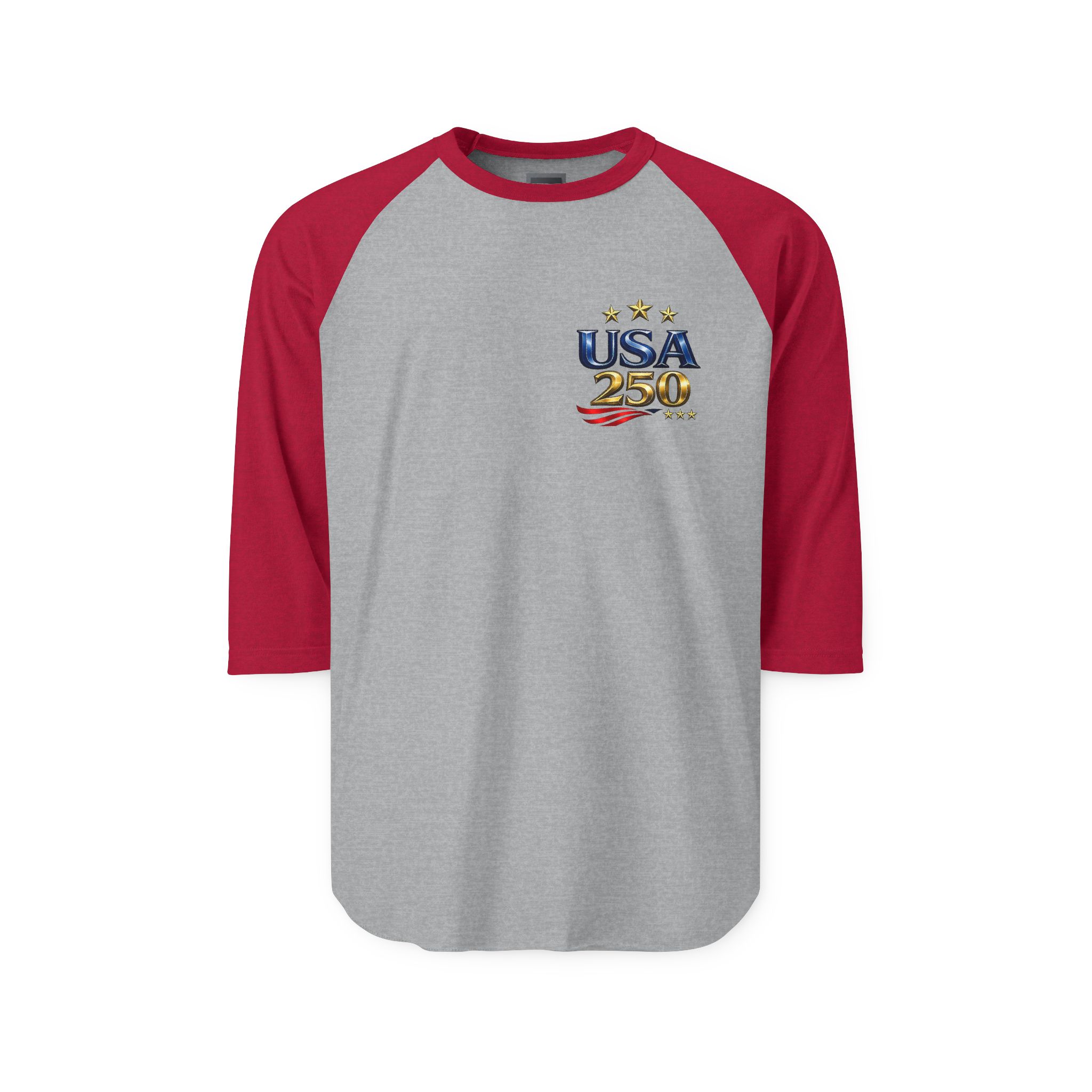 USA 250 Anniversary logo Raglan Shirt | American flag stars stripes - Görsel 11