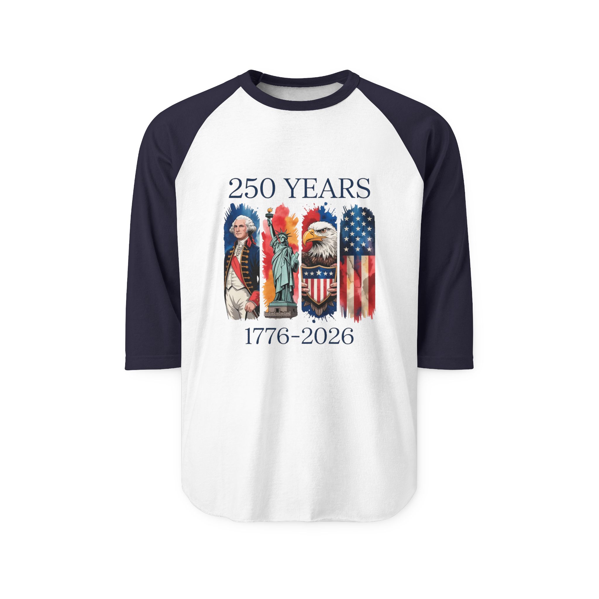 250 Years 1776-2026 Native American and Flag Raglan Shirt | Bicentennial Americana - Görsel 15