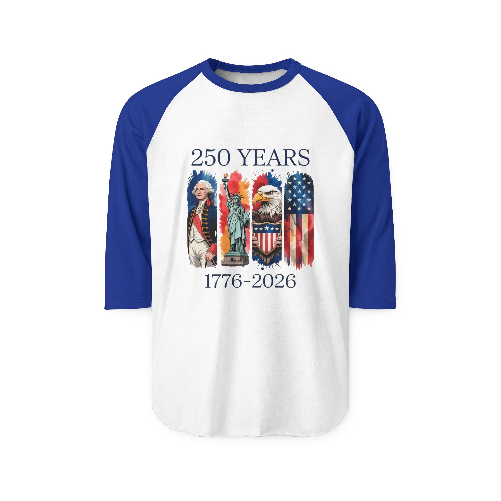 250 Years 1776-2026 Native American and Flag Raglan Shirt | Bicentennial Americana - Görsel 13