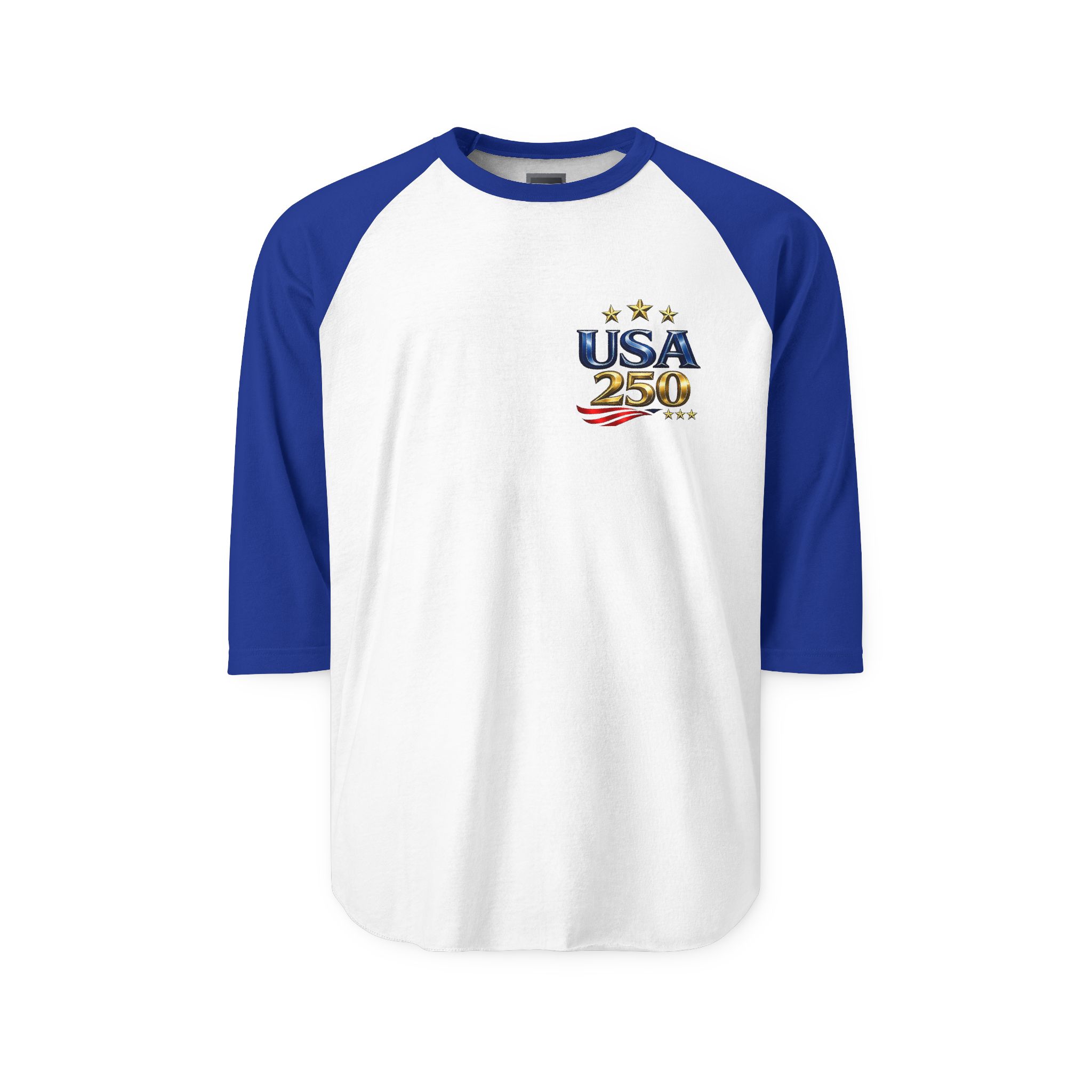 USA 250 Anniversary logo Raglan Shirt | American flag stars stripes - Görsel 13