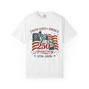 250th Anniversary Statue of Liberty American Flag T-shirt | July 4th Celebration