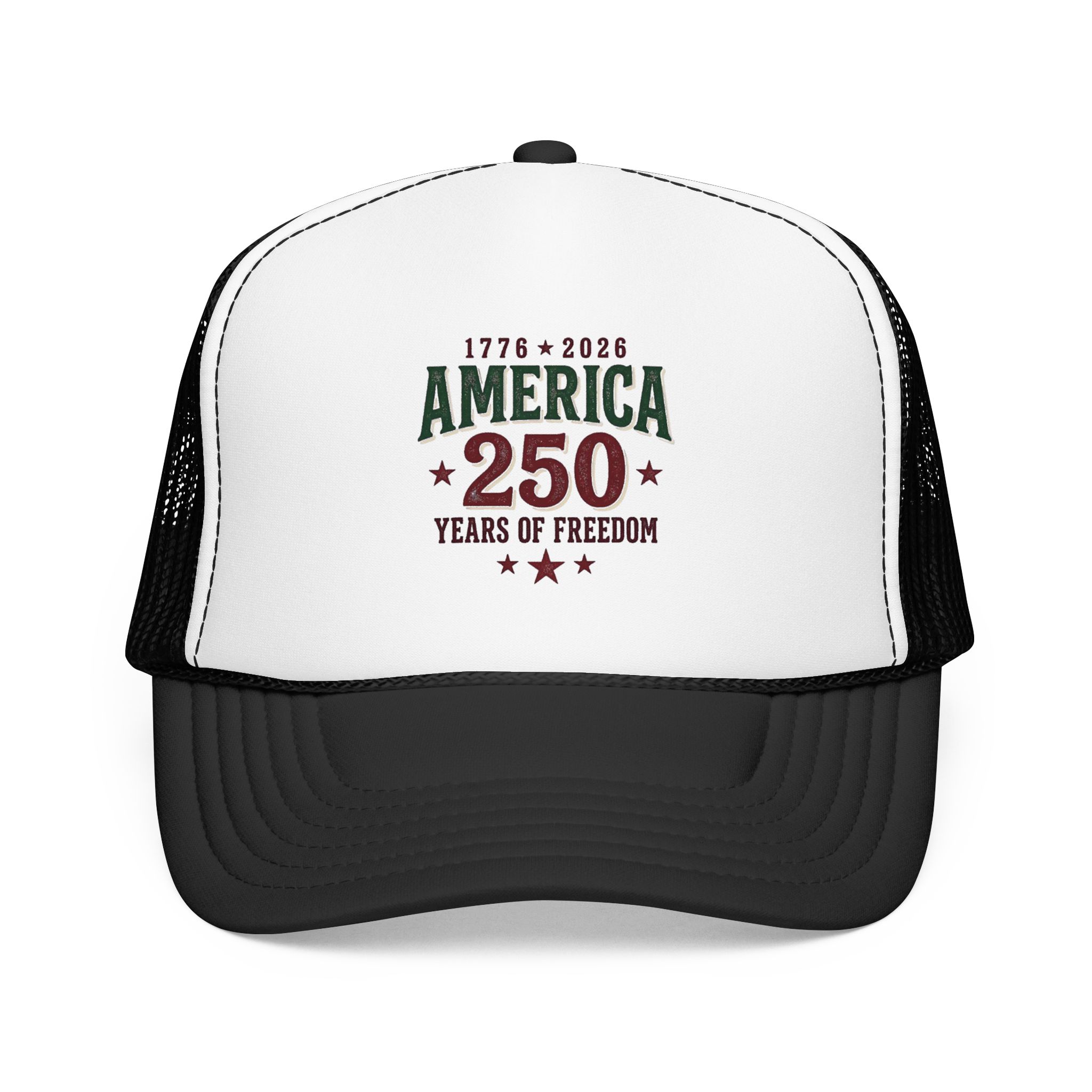 America 250 Foam Trucker Hat | Vintage Patriotic USA Celebration