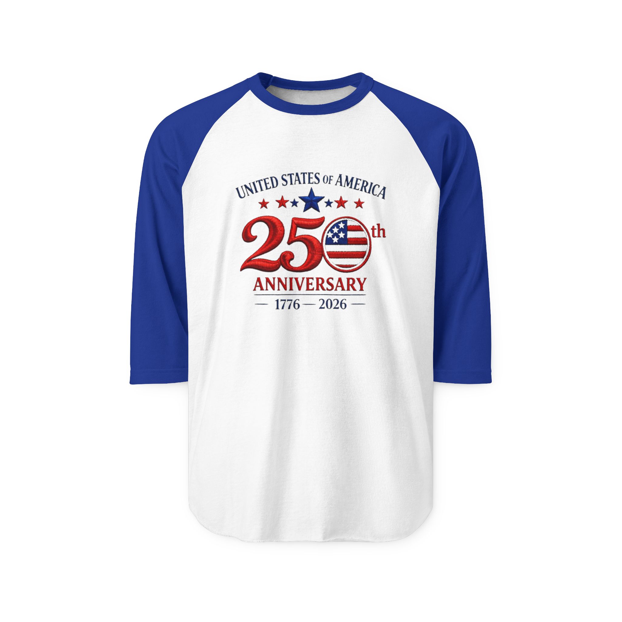 25th Anniversary USA Flag Logo Raglan Shirt | 1776-2026 - Görsel 13