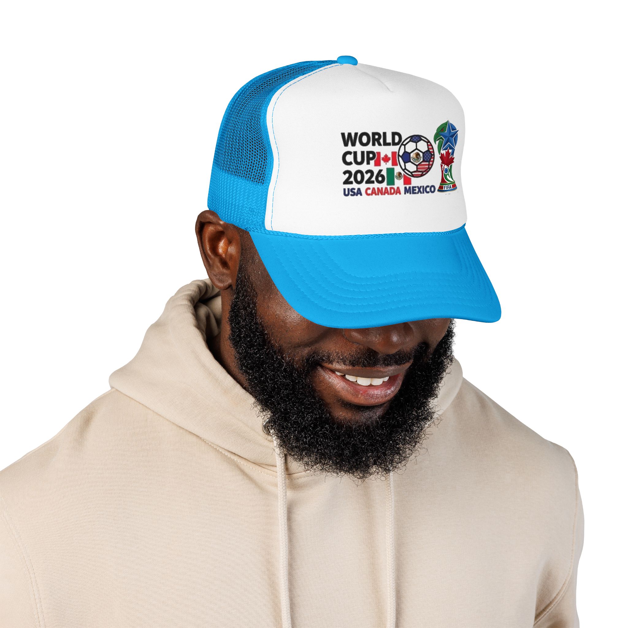 World Cup 2026 Soccer Logo Foam Trucker Hat | USA Canada Mexico - Görsel 7