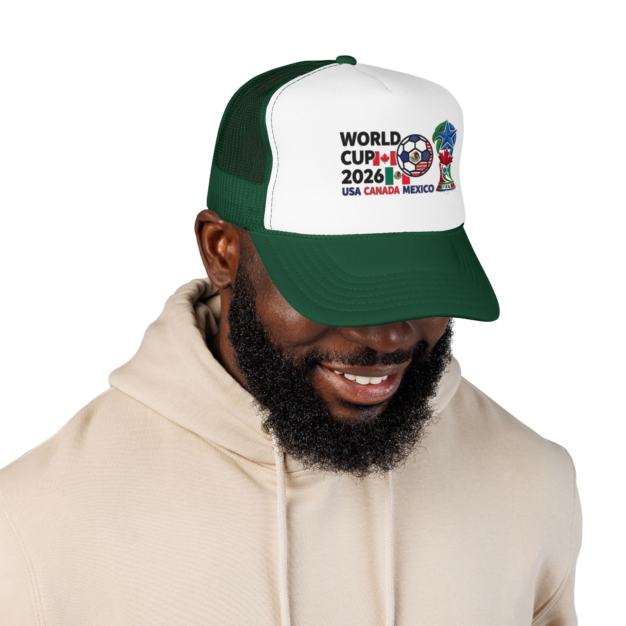 World Cup 2026 Soccer Logo Foam Trucker Hat | USA Canada Mexico - Görsel 19