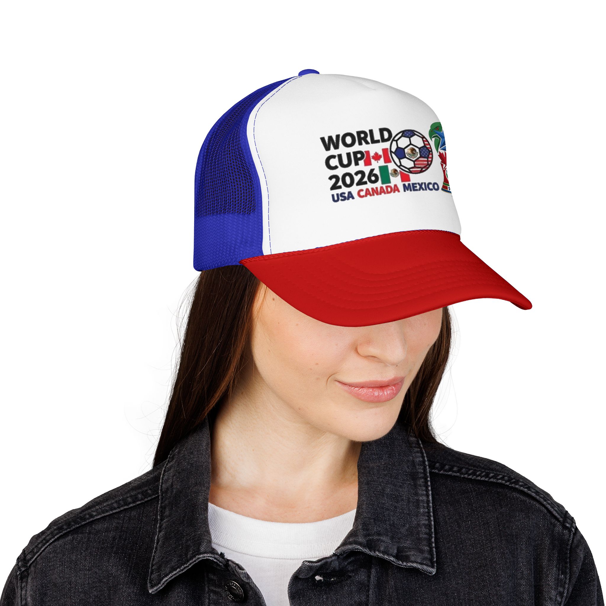World Cup 2026 Soccer Logo Foam Trucker Hat | USA Canada Mexico - Görsel 32